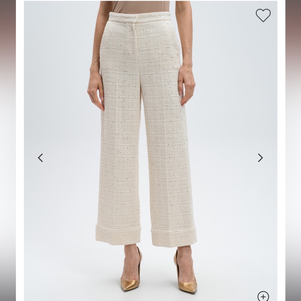 Valentino Cream Wide Leg Women's Pants size 42